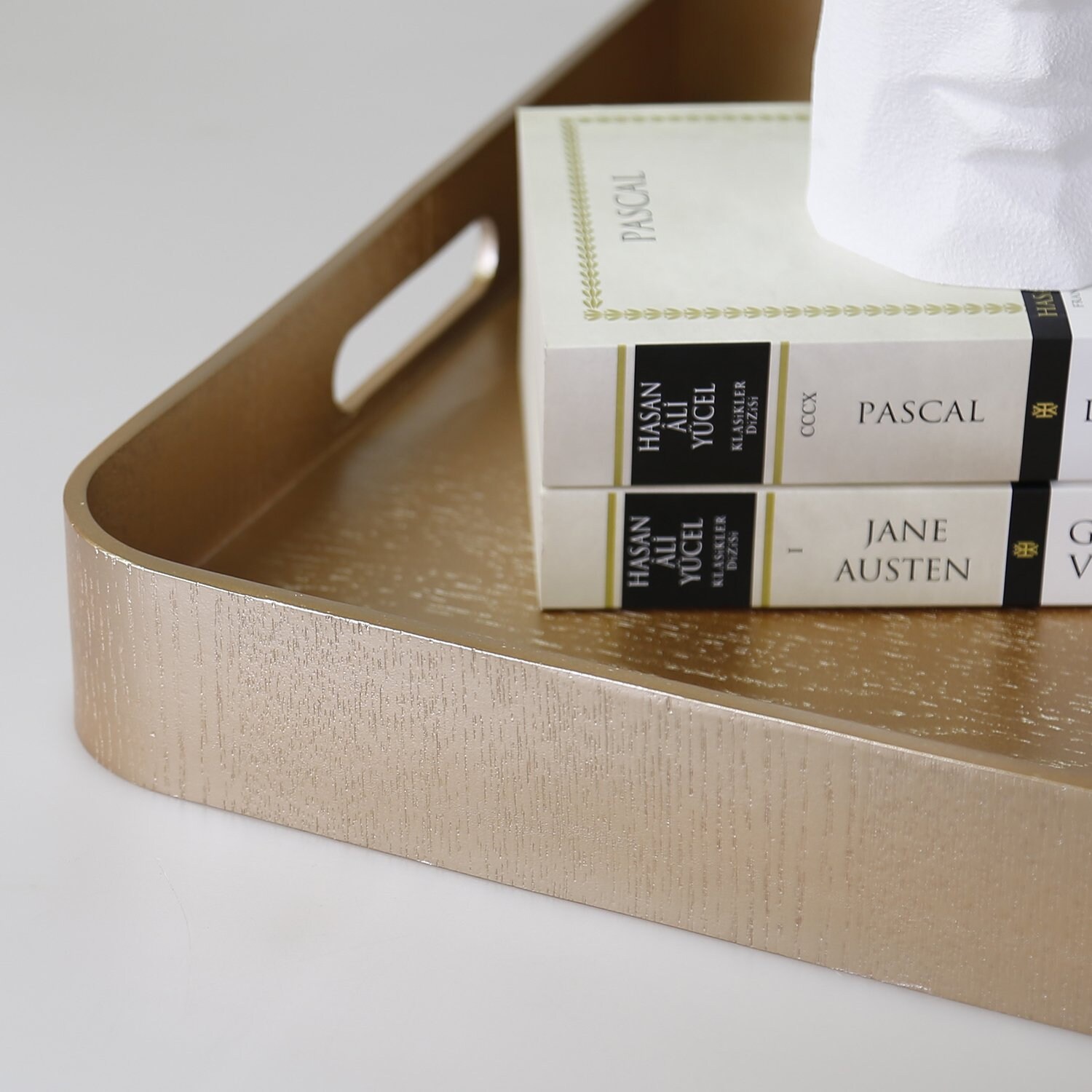 Wood Look Resin Rectangular Large Trays in Gold Silver - Etsy