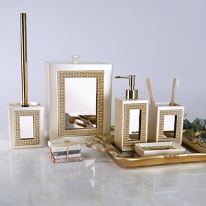 Verspiegeltes Unikat und stilvolles Badezimmer Zubehör Set mit | Etsy