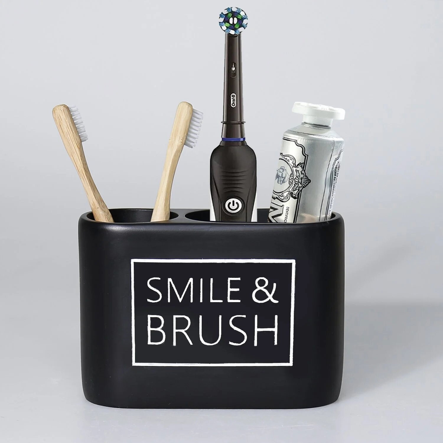 Soporte de montaje en pared familiar Cepillo de dientes eléctrico y pasta  de dientes / Oral B / Impreso en 3D