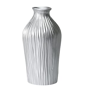 Silver Resin Long Flower Vase, Waterproof Decorative Table Plant pot