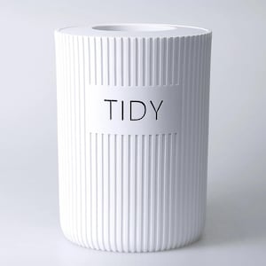 Grooved Trash Bin with Classic or Hygienic Lids for Bathroom, Kitchen, Office / Trash Can / Garbage Box / Waste Bin / Dustbin