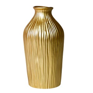 Gold Resin Long Flower Vase, Waterproof Decorative Table Plant pot