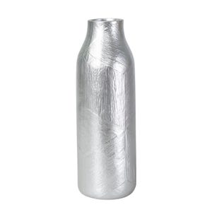 Silver Long Cylinder Vase – Flower Pot – Decorative Home Accents