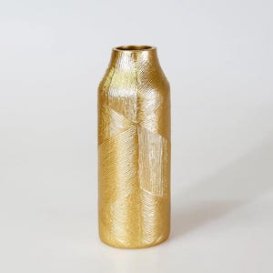 Resin Athena Vase: Modern Gold Accent Decor, Short or Long