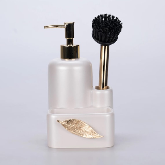 Organiseur D'Évier, Rangement Évier Avec Distributeur Savon, Porte