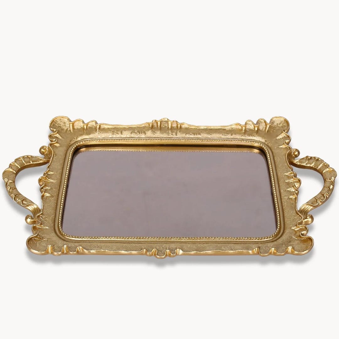 Plateau Miroir Élégant Chromé Home Details - Idéal Pour Parfums, Bijoux, Cosmétique Et Décoration De Commode Ou Salle De Bain