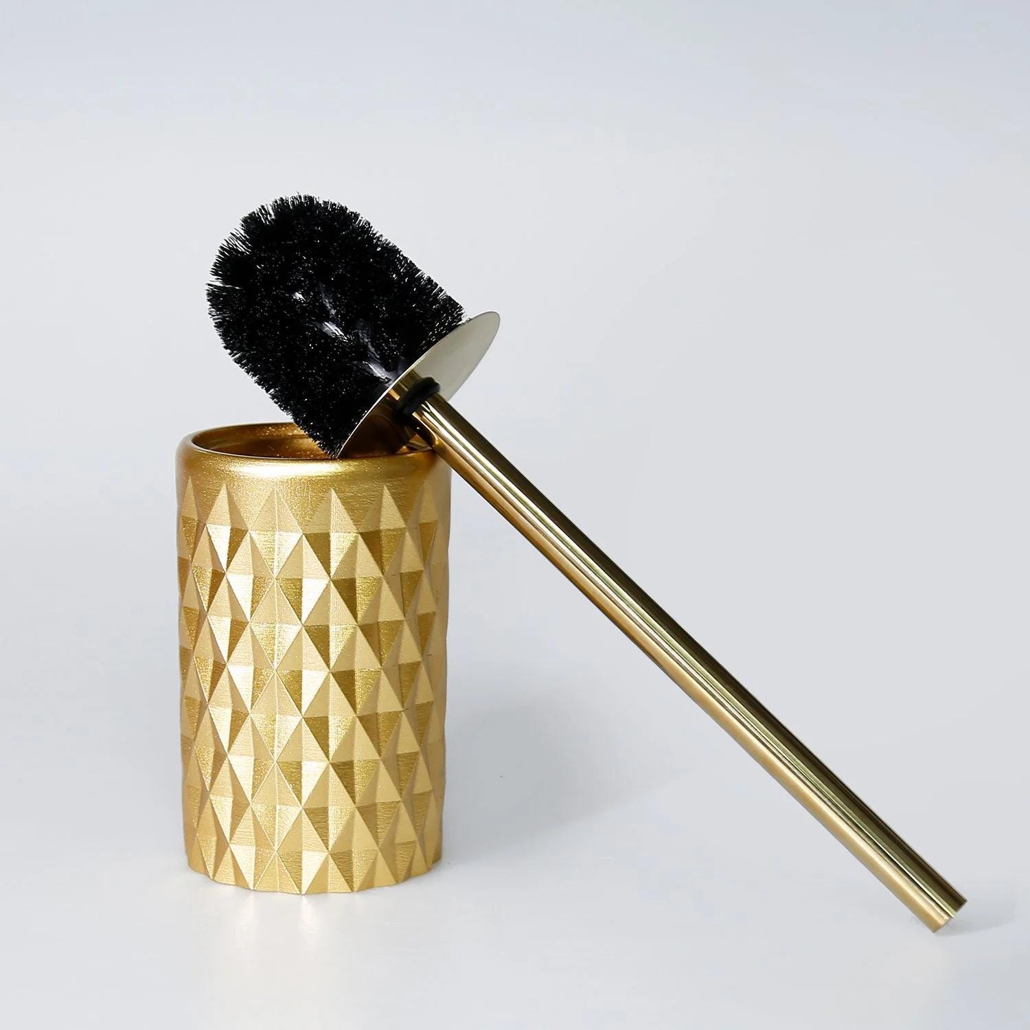 Glowing Toilet Brush and Holder in Gold Color Resin Toilet Brushes Express Shipping Etsy