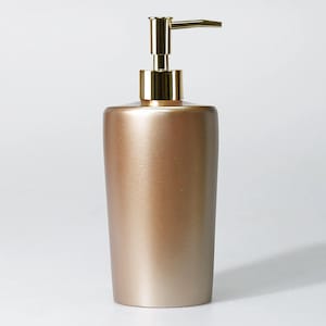 Conical Liquid Soap Dispenser with Manual Pump in Taupe Color