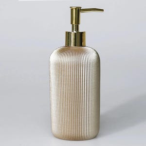 Lydia Liquid Soap Dispenser with Manual Pump in Taupe Color