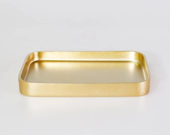 Rechteck Tablett: Gold Schmuck Organizer, Dekoratives Tablett
