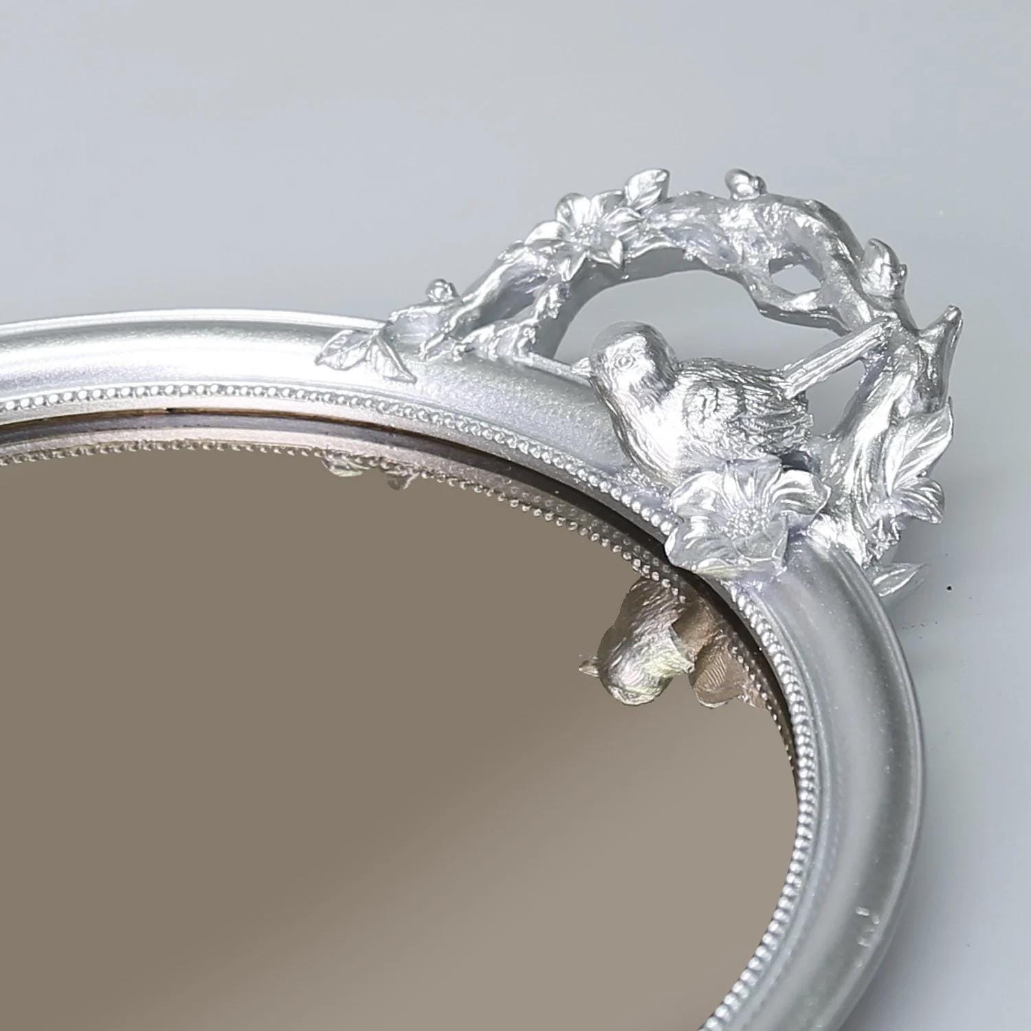 Vassoio Decorativo Vintage Specchio Oro - Organizer Trucchi E Gioielli 36.8x25.4cm - Foto 11