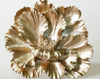 Azalea Wall Hanging Decorative Flower in Taupe Color