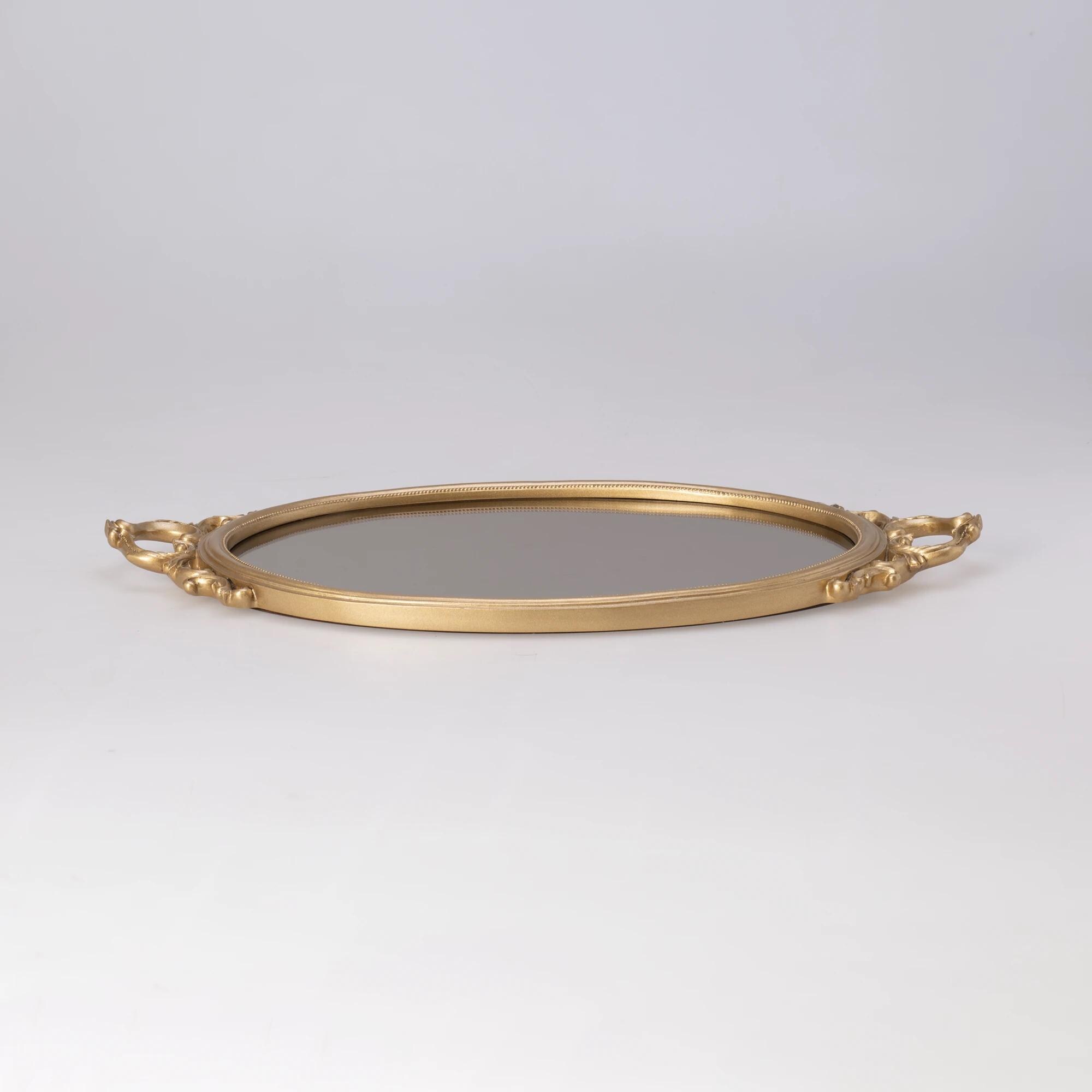 Plateau Mid-Century Angulaire en Verre avec Poignées en Chrome en vente