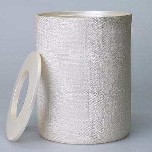 Linen Resin Trash Can: Modern Bathroom Waste Bin