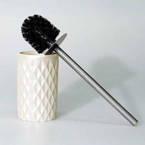 Glowing Toilet Brush and Holder in Pearl Color / Resin Toilet Brushes / Express Shipping