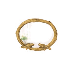 Ast Rahmen Vogel Oval Gold Vintage Spiegel, 3er Set Bild 3