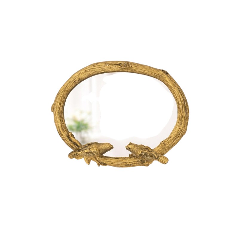 Ast Rahmen Vogel Oval Gold Vintage Spiegel, 3er Set Bild 3