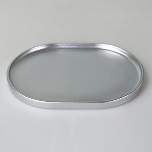 Victoria Oval Resin Tray: Silver Jewelry Organizer