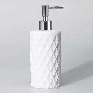 Glowing Liquid Soap Dispenser with Manual Pump in White Color