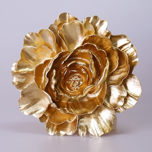 Lotus Wall Hanging Decorative Flower in Gold Color