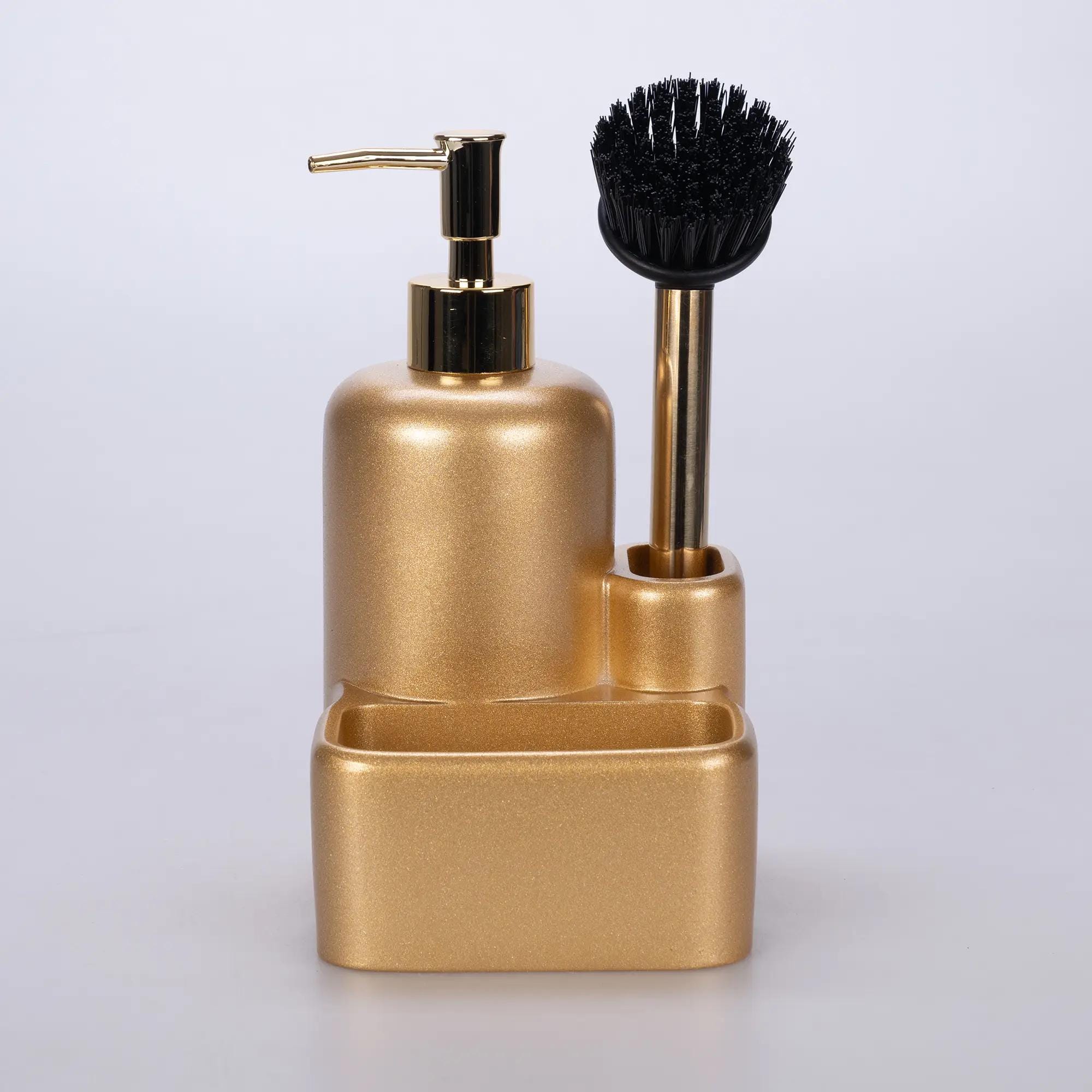 Dispenser Sapone E Porta Spugna HEPADish Per Lavello – Bianco Nuvola, Con Spugna Inclusa