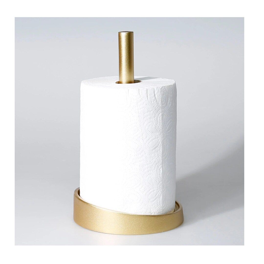 Astoria Portable Paper Towel Holder in Gold Color / Made of Etsy