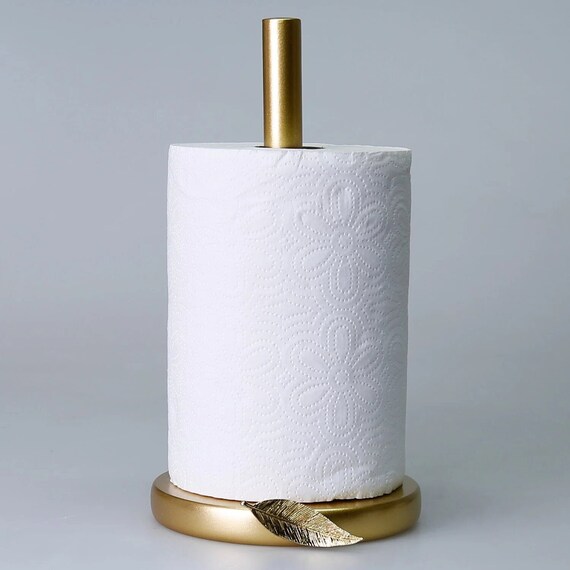 Leaf Paper Towel Holder in Gold Color Etsy