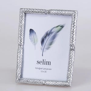 Zena Picture Frame / Photo Frame for Desktop / 5x7 or 6x8 inches Photo Sizes Picture Frames, Silver Frame