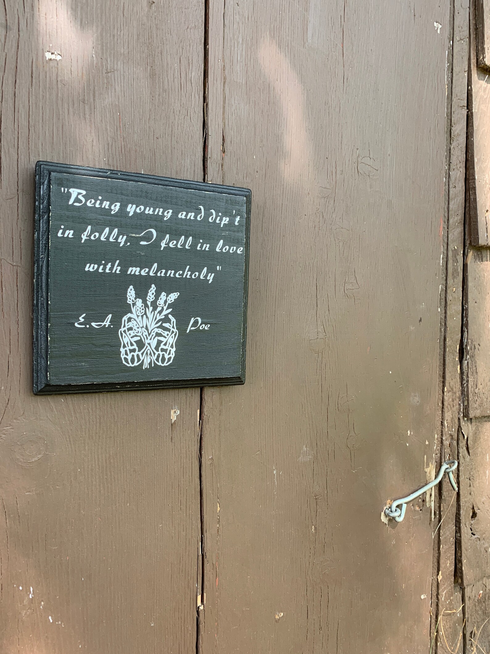 Melancholy Quote Plaque Edgar Allan Poe Goth Home Decor Etsy