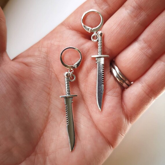 Etsy knife sale earrings