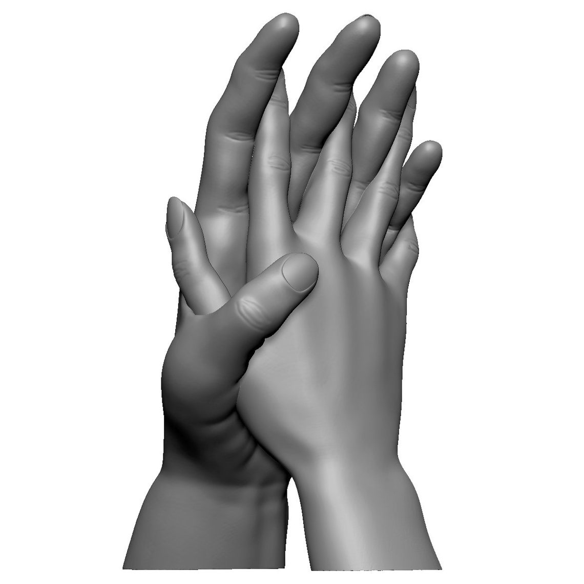 poseable hand 3d model