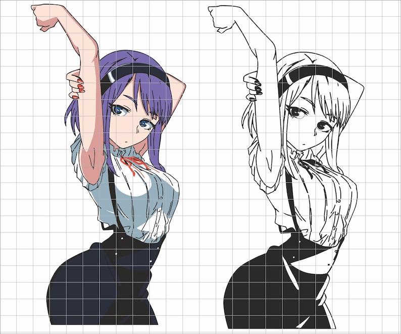 Download Anime SVG design Cricut file layered Anime vector image art | Etsy