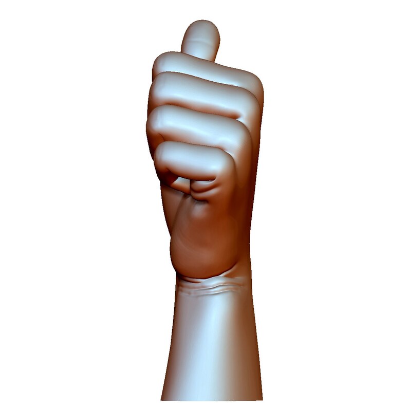 STL file for 3D printer 3D printable model Hand thumb up