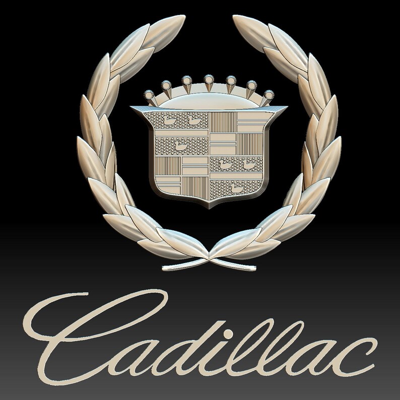 Cadillac logo auto car logotype stl file 3d model Etsy