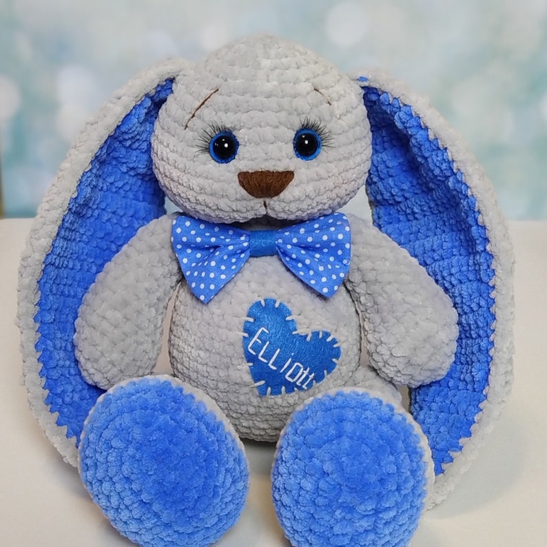 Custom Plush Personalized Bunny Bunny Rabbit Monogram Bunny Etsy