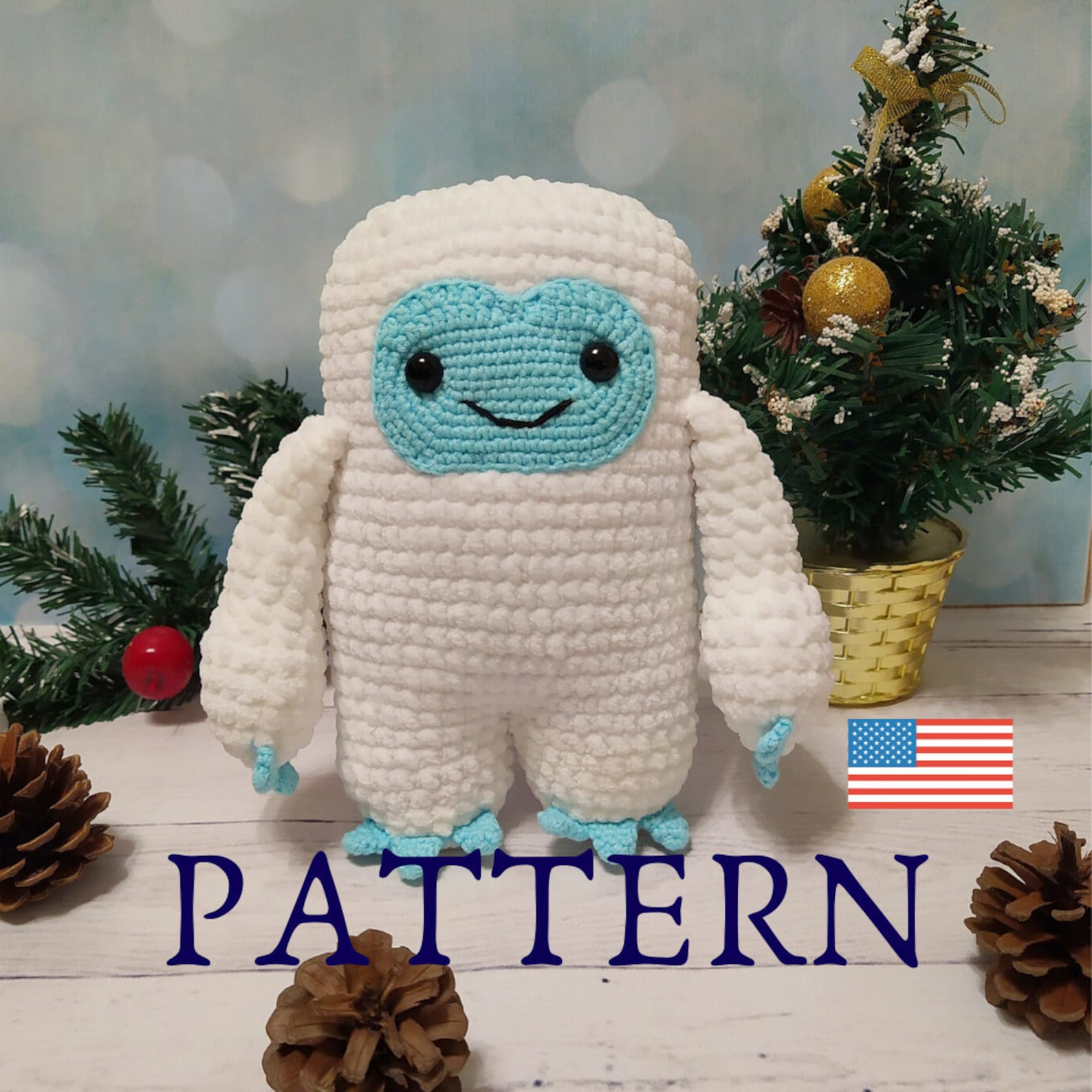 Yeti Monster Amigurumi Crochet Toy Pattern PDF in English Etsy