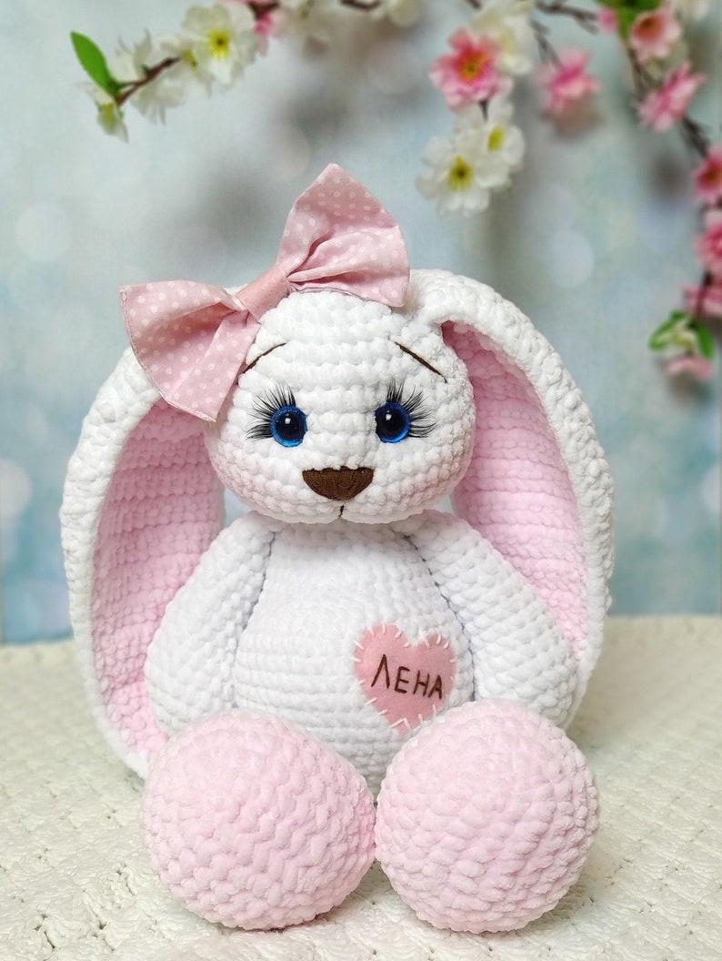 Custom Plush Personalized Bunny Bunny Rabbit Monogram Bunny Etsy