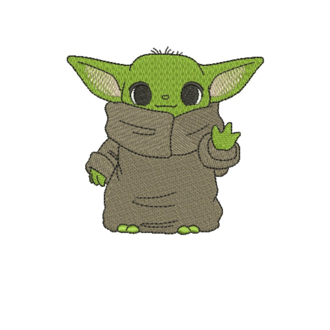 Baby Yoda Machine Embroidery Design Baby Yoda Embroidery Etsy