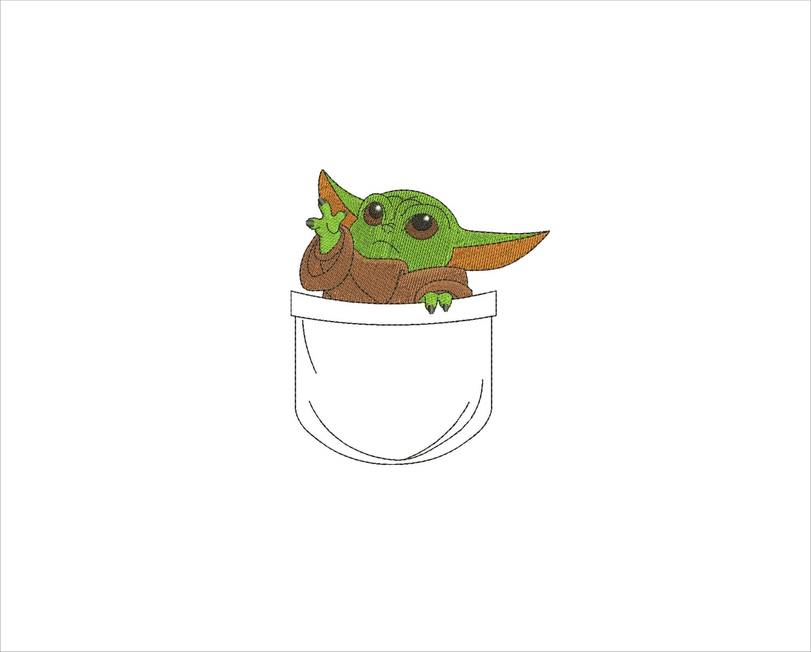 Baby yoda embroidery design. Baby yoda embroidery design in Etsy