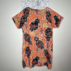 Vintage Tommy Bahama Women's size L Pullover Tunic Dress Cover-up Orange Tropical image 10