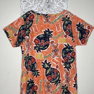 Vintage Tommy Bahama Women's size L Pullover Tunic Dress Cover-up Orange Tropical image 11