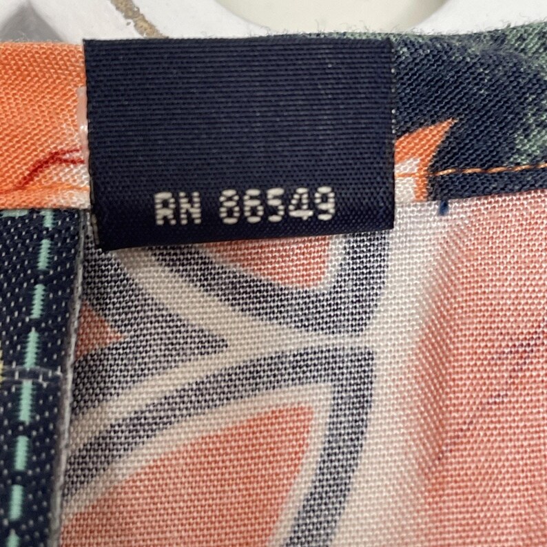 Vintage Tommy Bahama Women's size L Pullover Tunic Dress Cover-up Orange Tropical image 9