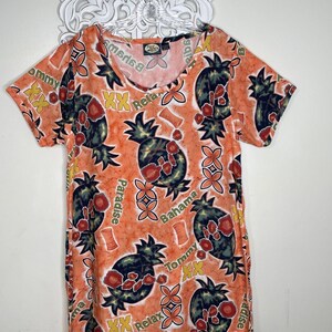 Vintage Tommy Bahama Women's size L Pullover Tunic Dress Cover-up Orange Tropical image 2
