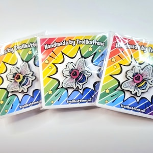 Bees Pride Bugs - handgemaakte reversspeld van hars