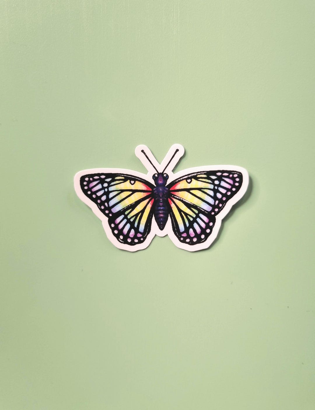 Pride Insects Rainbow Butterfly Vinyl Sticker – Waterproof Pride Insect Decal - Etsy