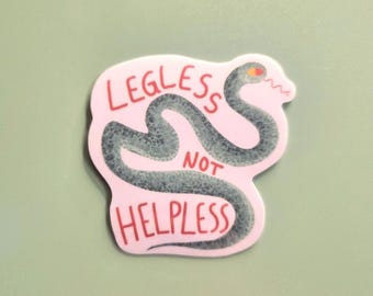 Snake Attitude Sticker – Legless Not Helpless Vinyl Decal (Waterproof)