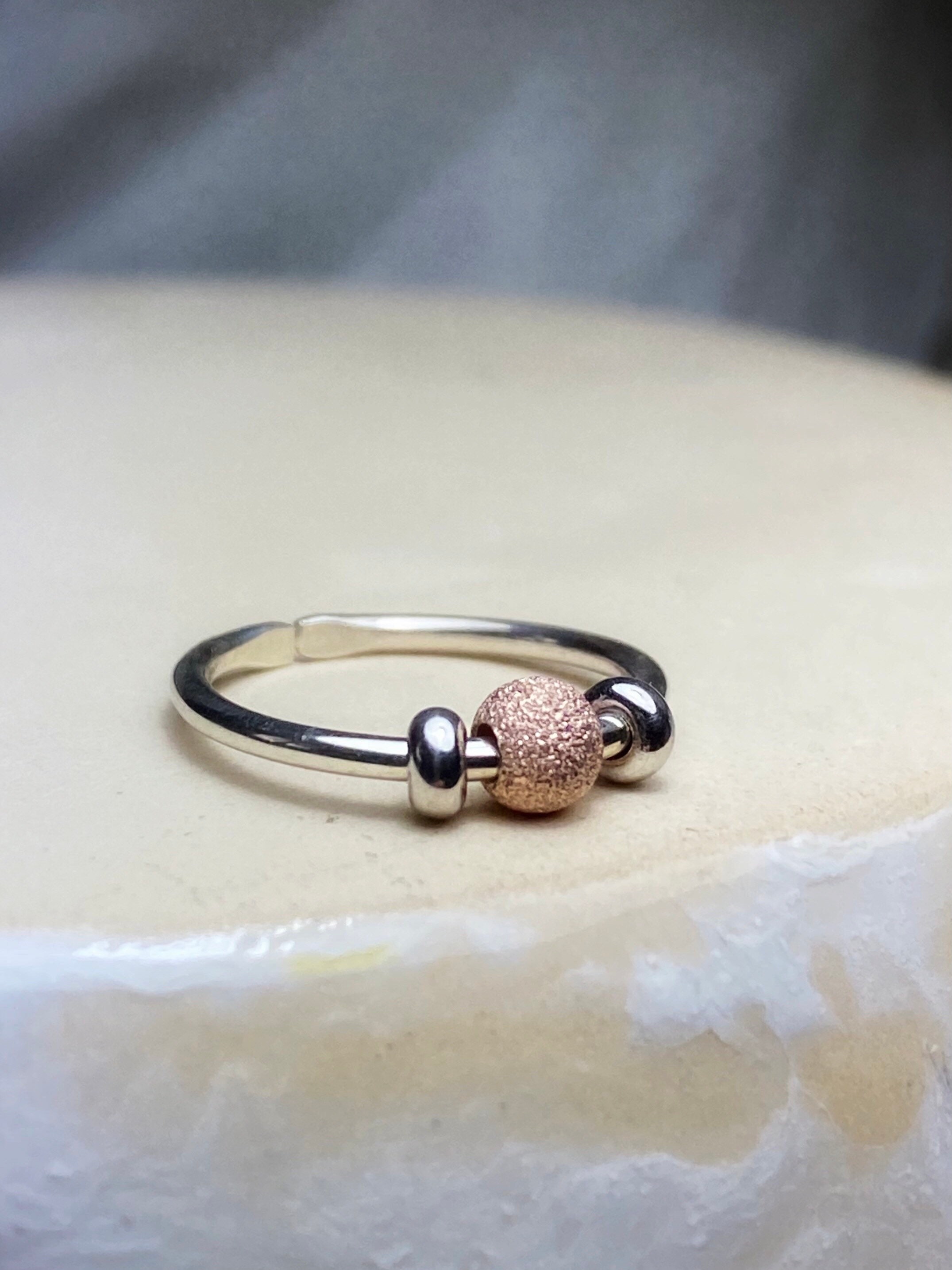 Worry Ring, Anxiety Ring, Fidget Ring Anxiety Bead Ring, Anxiety Ring