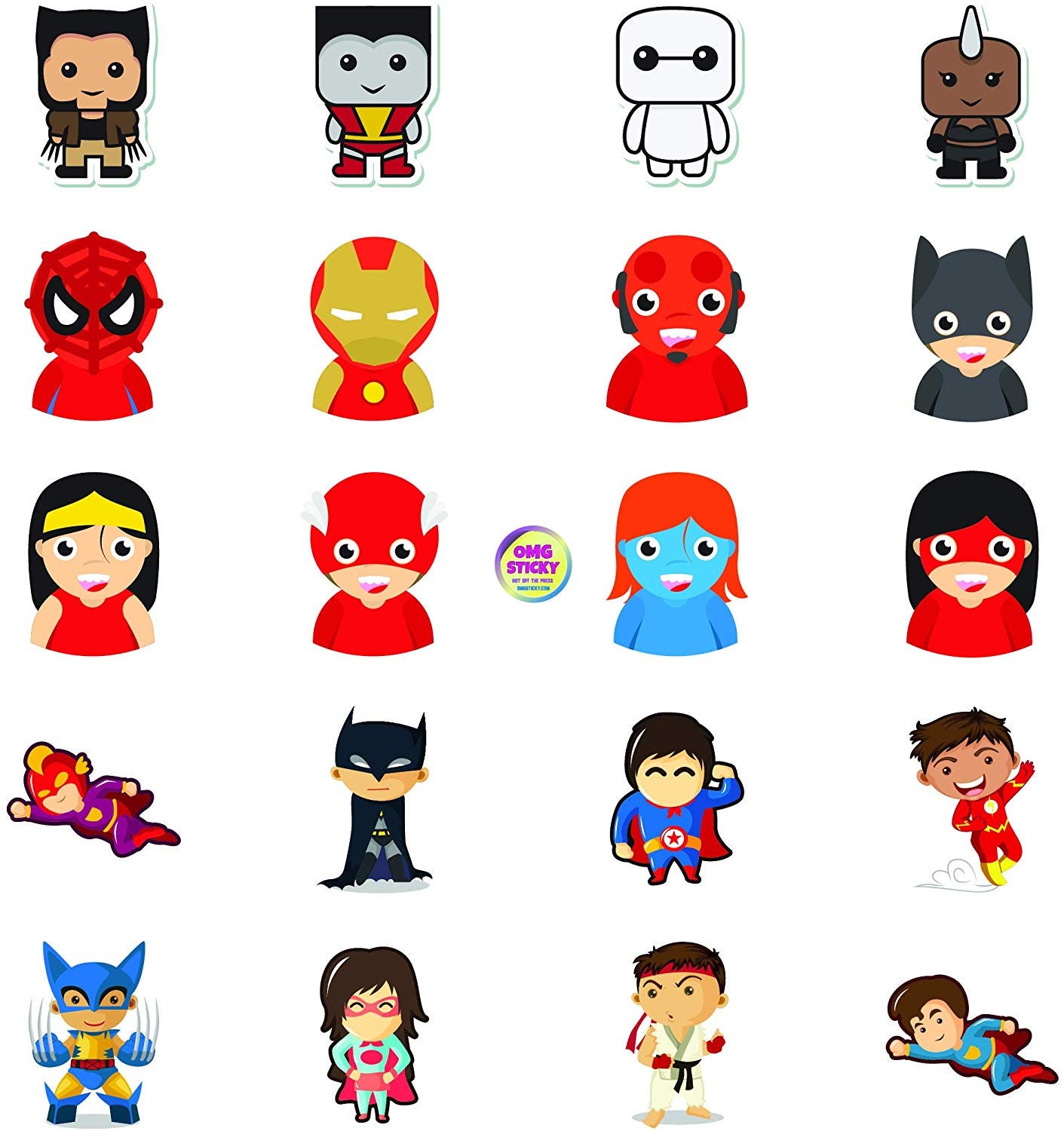 40pack Premium Superhero Vinyl Stickers Parties Loot Bags Etsy