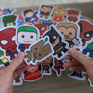 40-Pack Premium Superhero Vinyl Stickers - Parties, Loot Bags, Laptops, and More | Waterproof Decals for Birthdays and Creative Fun