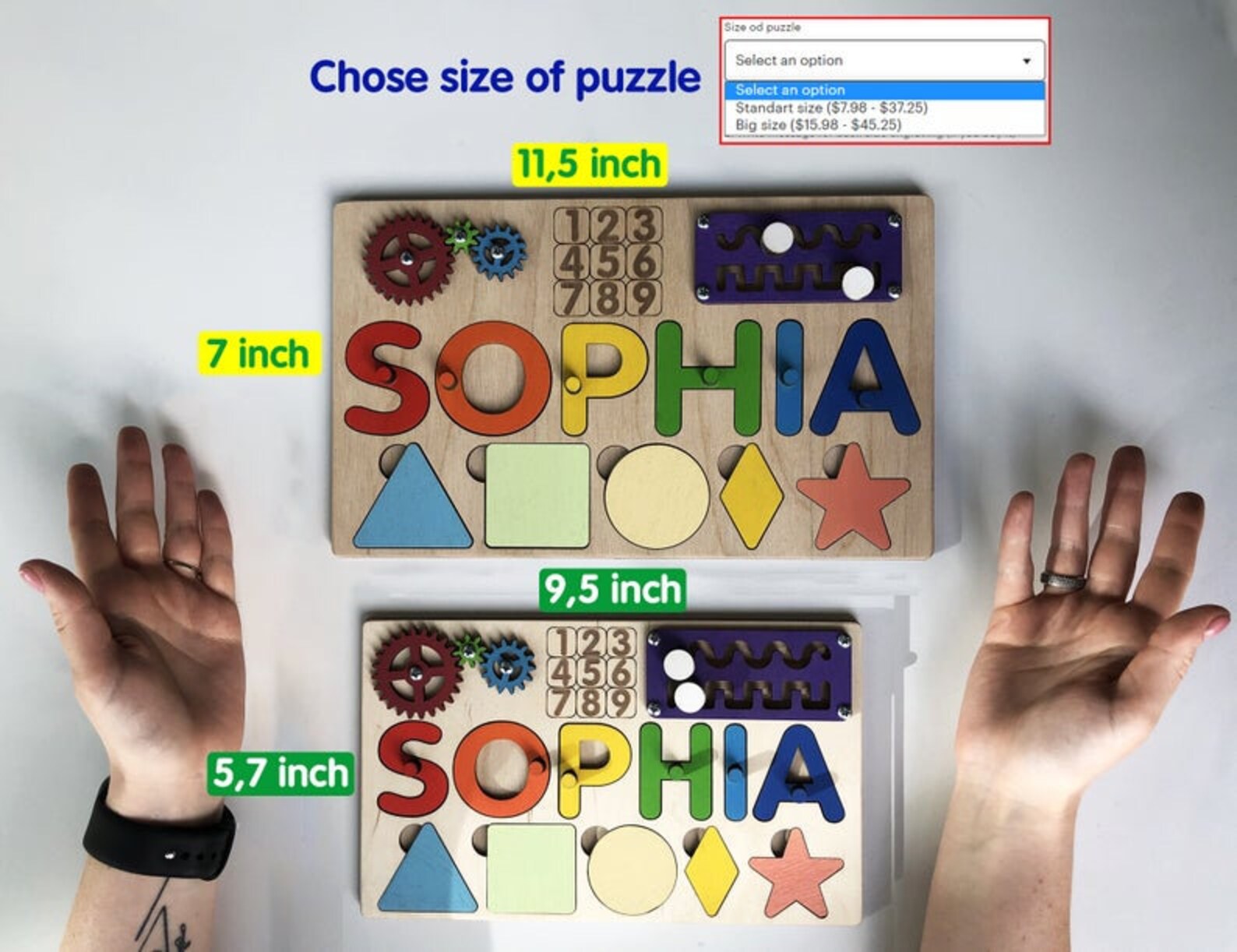 Personalized name puzzle with pegs Busy puzzle Wooden toys Etsy